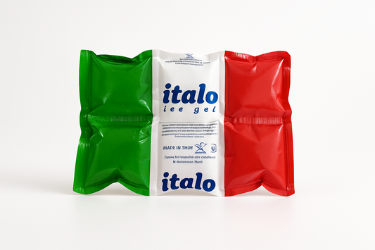 A sheet of 6 synthetic ice cells helps hydrate